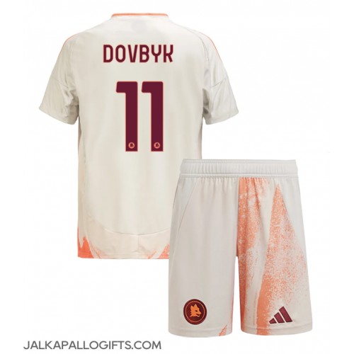 AS Roma Artem Dovbyk #11 Vieras Peliasu Lasten 2024-25 Lyhythihainen (+ Lyhyet housut)